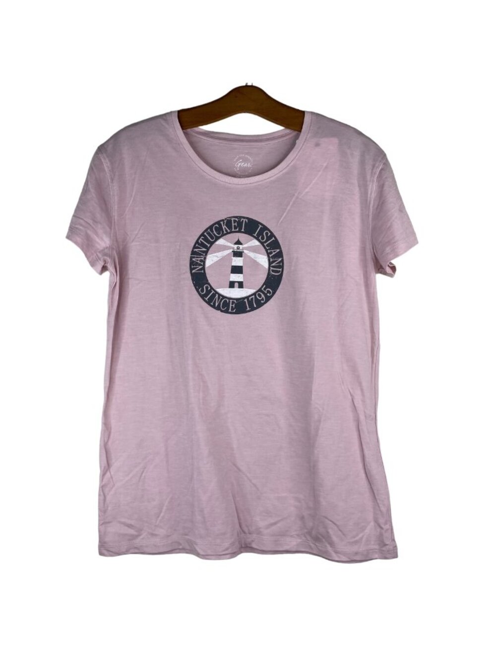 Nantucket Island TShirt Gear For Sports Medium Crew Short Sleeve Pink NEW